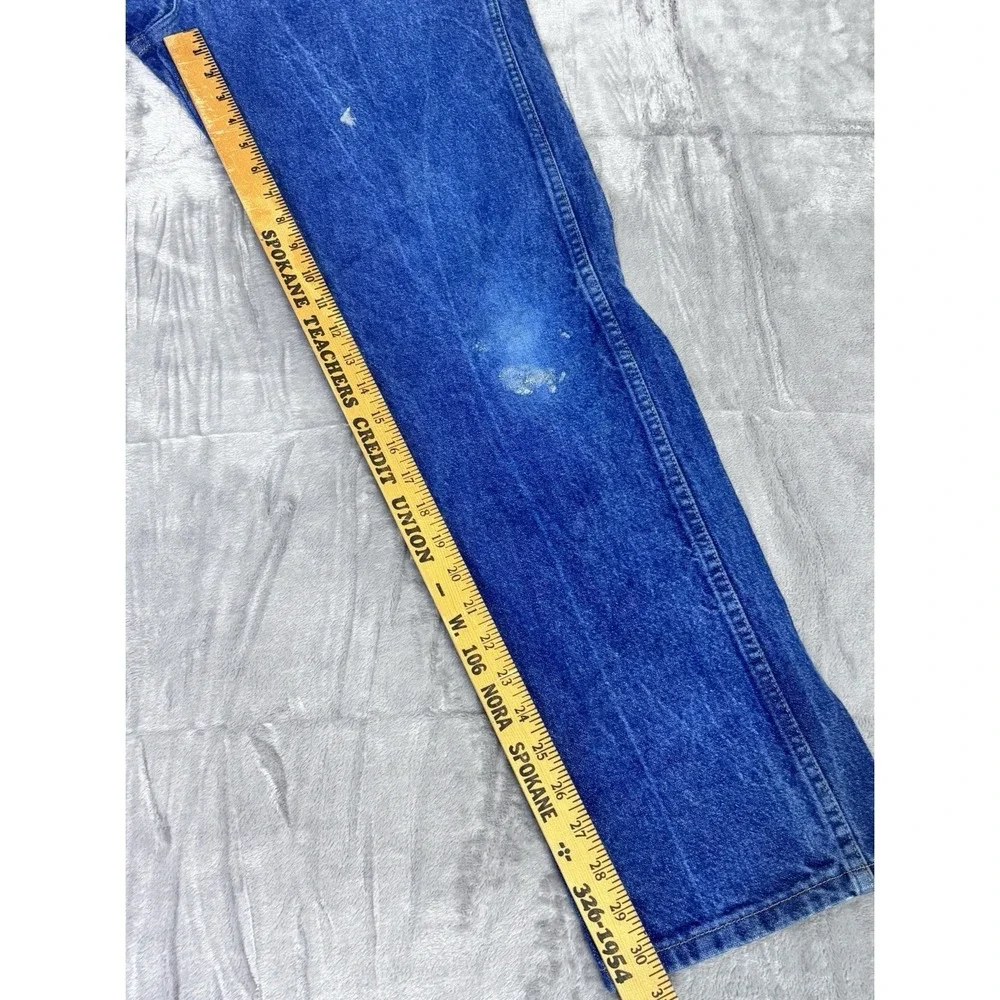Vintage Wrangler 13MWZPW Mens Jeans 34x32 Blue Denim‎ Western Cowboy